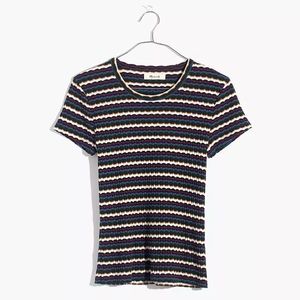 Madewell ribbed baby tee in stripe